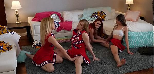  Cheer Squad Members Initiating The Newbie Blonde - Dolly Leigh, Katie Kush
